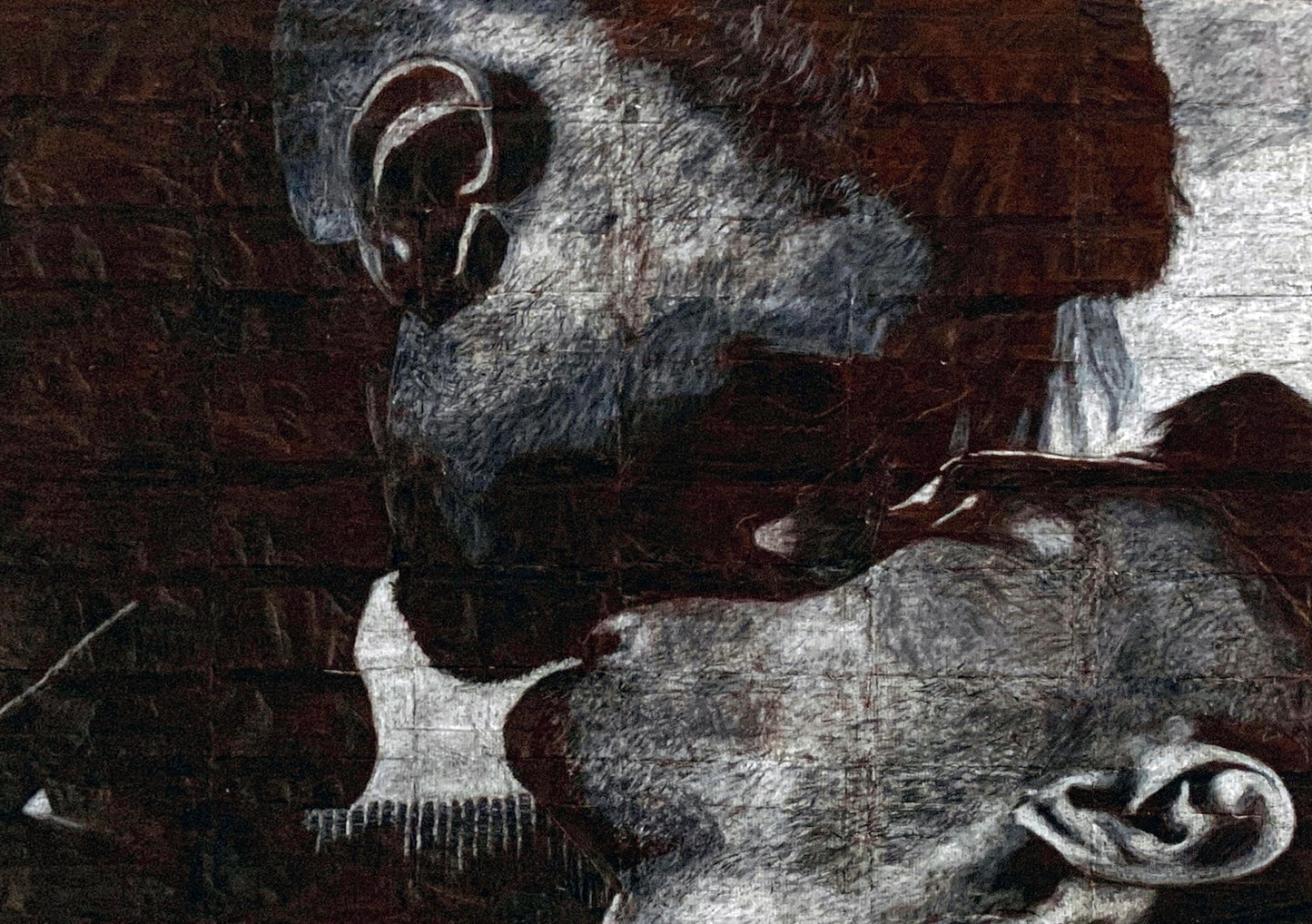 Original Framed Drawing 'Brian and Oscar'